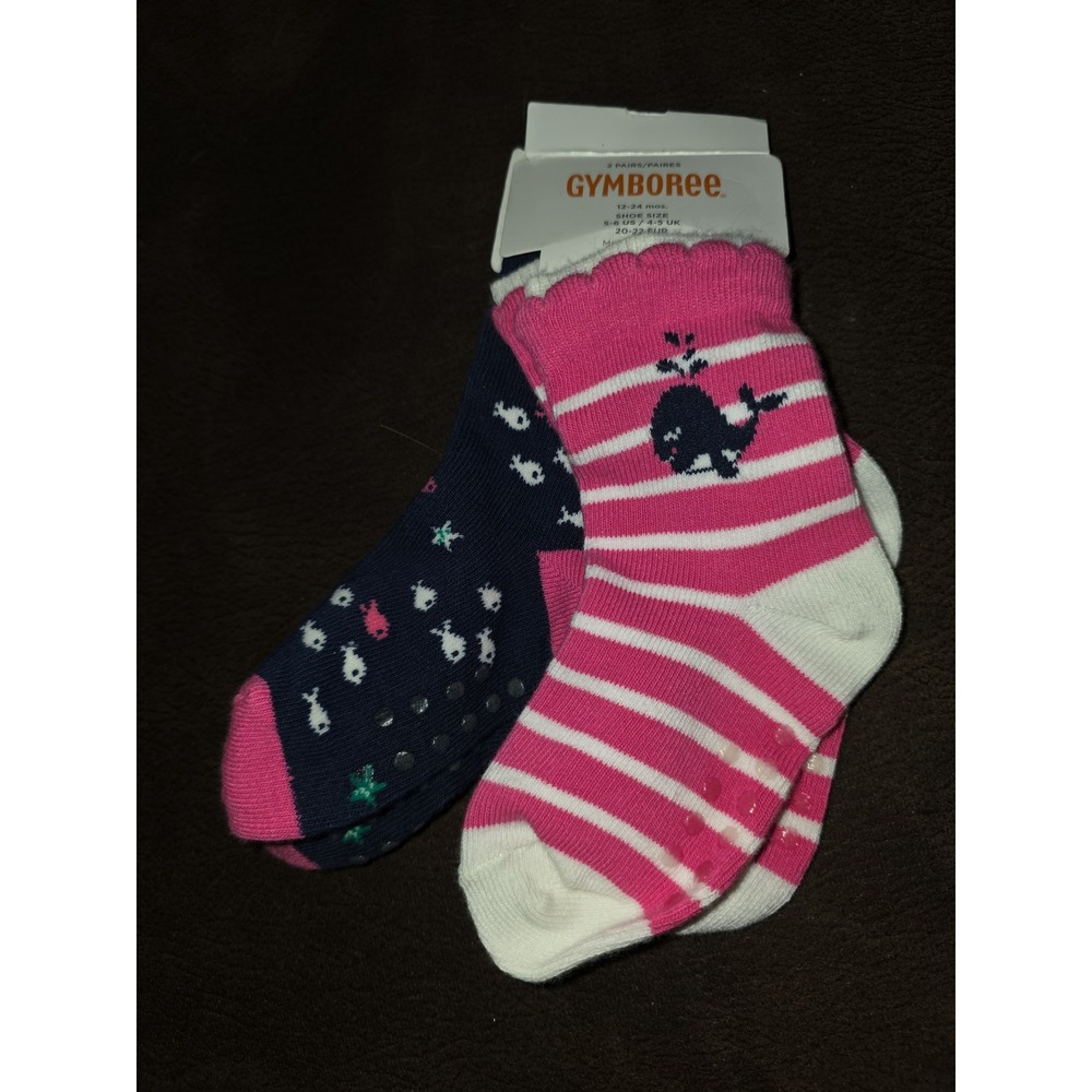 Gymboree stripes and anchors whale fish socks sz 12 24 months shoe size 5 6 nwt